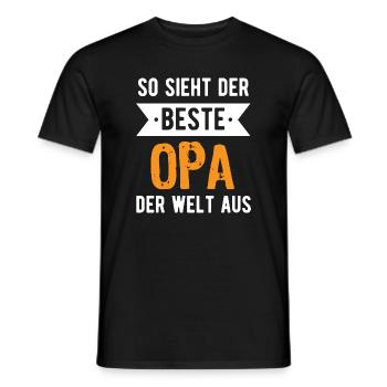 So sieht der beste Opa der Welt aus - Männer T-Shirt - Schwarz - Vorne - AI Model Male 178 light (178cm)