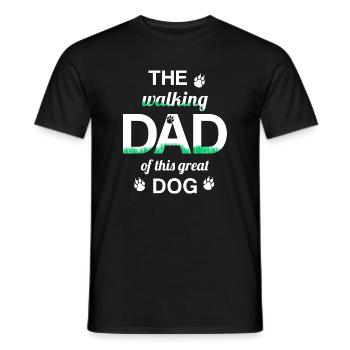 WALKING DAD dog dog dad Hundebesitzer Herrchen - Männer T-Shirt - Schwarz - Vorne - AI Model Male 178 light (178cm)