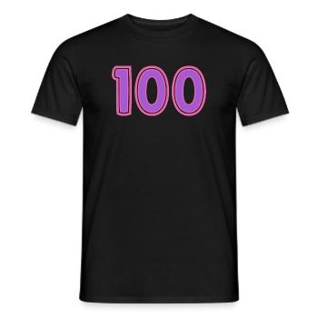 100. 100 JAHRE. 100-JÄHRIGES JUBILÄUM - Männer T-Shirt - Schwarz - Vorne - AI Model Male 178 light (178cm)