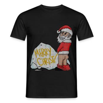 Ugly Christmas Funny - Men's T-Shirt - black - Front - AI Model Male 178 light (178cm)