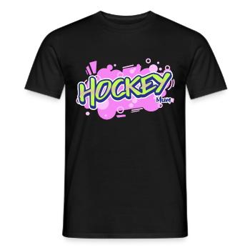 Feldhockey Mum PopArt TextDesign Geschenk - Männer T-Shirt - Schwarz - Vorne - AI Model Male 178 light (178cm)