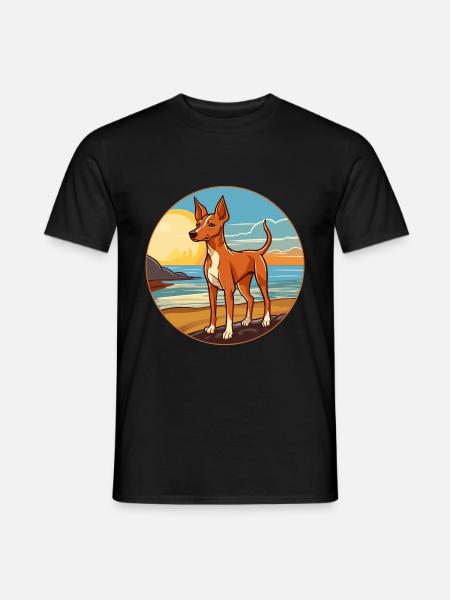 Podenco Ibicenco Hund Rasse Cartoon Kawaii Clipart - Männer T-Shirt - Schwarz