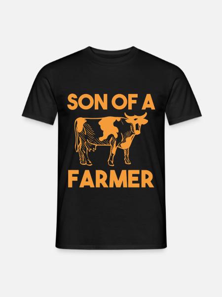 Bauer Lustig - Männer T-Shirt - Schwarz