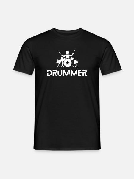 Batteur en action - T-shirt homme - noir