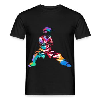 Gelassener Tai Chi Meditierender - Männer T-Shirt - Schwarz - Vorne - AI Model Male 178 light (178cm)