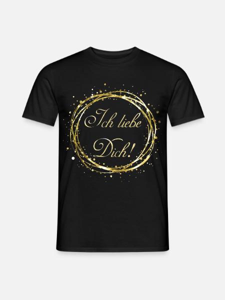 Ich liebe Dich - Männer T-Shirt - Schwarz