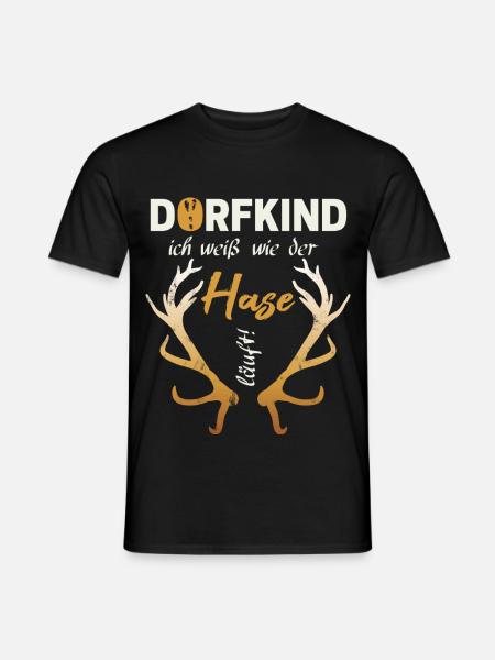 Dorfkind - Männer T-Shirt - Schwarz
