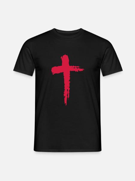 Christentum Religion Kreuz - Männer T-Shirt - Schwarz
