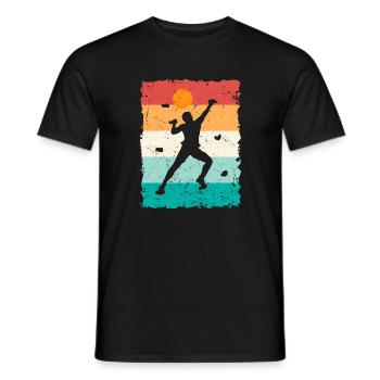 Boulder Klettern Bouldern Kletterer Bergsteiger - Männer T-Shirt - Schwarz - Vorne - AI Model Male 178 light (178cm)