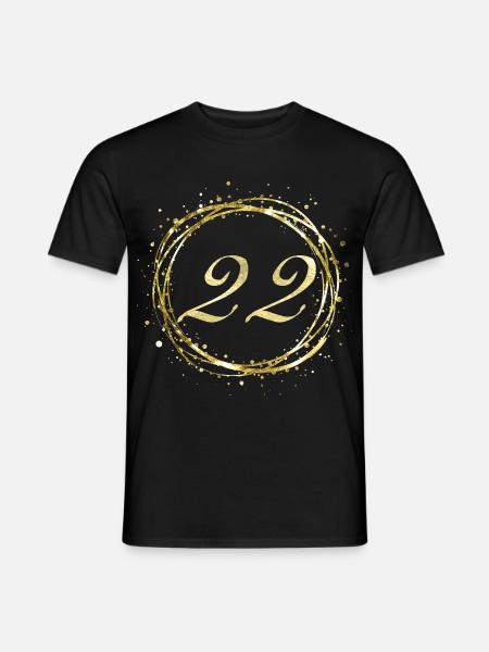 22 - Männer T-Shirt - Schwarz