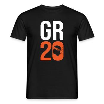 GR20 Trek Wandern Korsika Gr20 Gr 20 GR 20 - Männer T-Shirt - Schwarz - Vorne - AI Model Male 178 light (178cm)