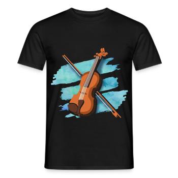 Eleganter Geigenbogen Virtuose - Männer T-Shirt - Schwarz - Vorne - AI Model Male 178 light (178cm)