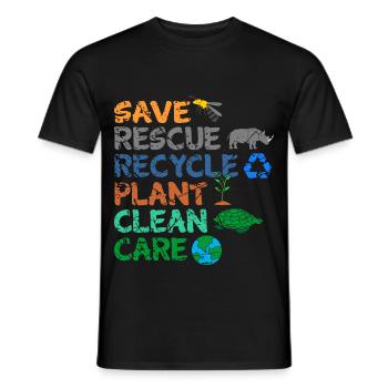 Umweltschützer Grüne Umweltschutz Spruch Öko - Männer T-Shirt - Schwarz - Vorne - AI Model Male 178 light (178cm)