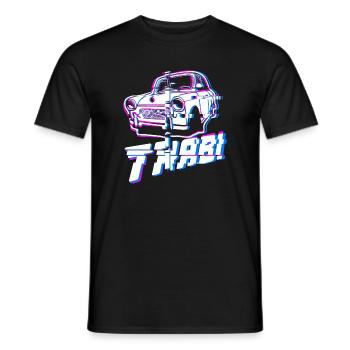 Trabi P601 Retro Nostalgie Glitch - Männer T-Shirt - Schwarz - Vorne - AI Model Male 178 light (178cm)