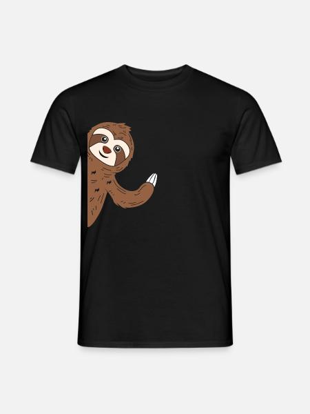 Sloth Faultier - Männer T-Shirt - Schwarz