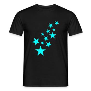 Stern Sternchen Muster Symbol - Männer T-Shirt - Schwarz - Vorne - AI Model Male 178 light (178cm)