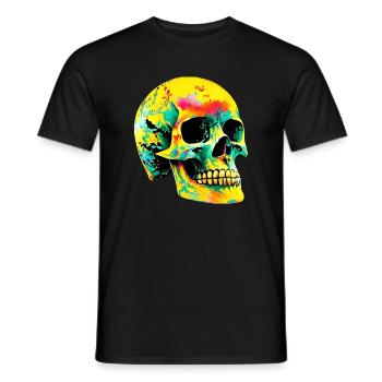 Totenkopf - Männer T-Shirt - Schwarz - Vorne - AI Model Male 178 light (178cm)