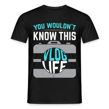 Vlog Leben Social Media Content Creator Vlogger - Männer T-Shirt - Schwarz - Vorne - AI Model Male 178 light (178cm)