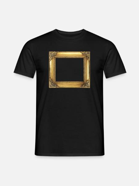 Goldener Bilderrahmen - Männer T-Shirt - Schwarz