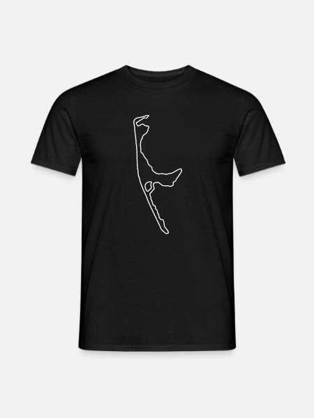umriss insel sylt - Männer T-Shirt - Schwarz