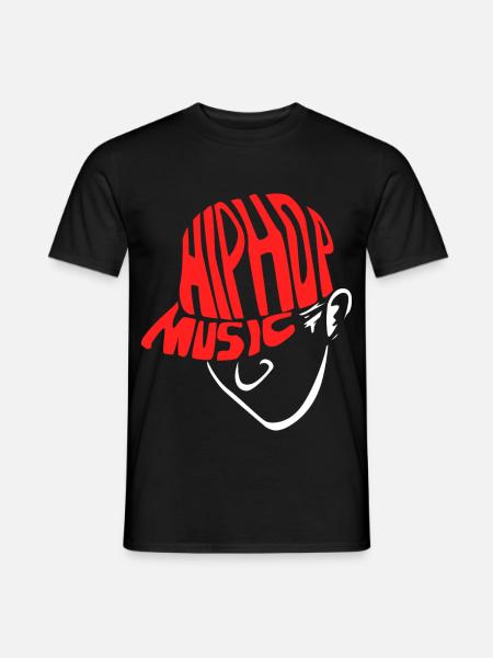 Basslastiger Rapper Mikrofonkönig - Männer T-Shirt - Schwarz