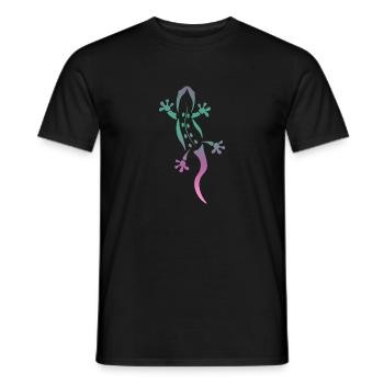 Echse - Männer T-Shirt - Schwarz - Vorne - AI Model Male 178 light (178cm)