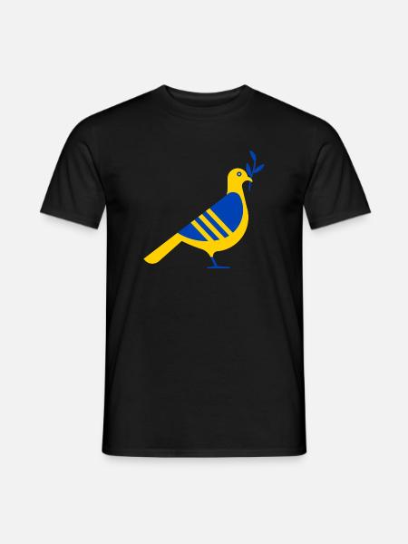 UKRAINE FRIEDENSTAUBE - Männer T-Shirt - Schwarz