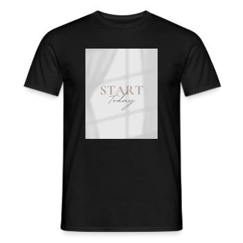 START TODAY - Männer T-Shirt - Schwarz - Vorne - AI Model Male 178 light (178cm)
