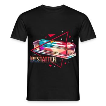 Würdevoller Bestatter Trauerfeier - Männer T-Shirt - Schwarz - Vorne - AI Model Male 178 light (178cm)