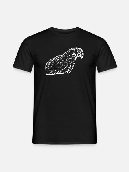 Papageien Vogel weiß - Männer T-Shirt - Schwarz