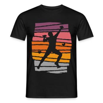 Bouldern Bergsteiger Boulder Klettern - Männer T-Shirt - Schwarz - Vorne - AI Model Male 178 light (178cm)