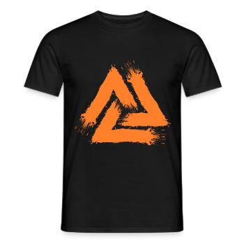 Valknut Symbol - Männer T-Shirt - Schwarz - Vorne - AI Model Male 178 light (178cm)