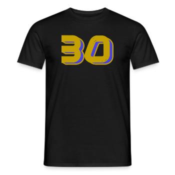 30. 30 YEARS. 30th ANNIVERSARY. 30 YEARS ANNIVERSARY. - Men's T-Shirt - black - Front - AI Model Male 178 light (178cm)