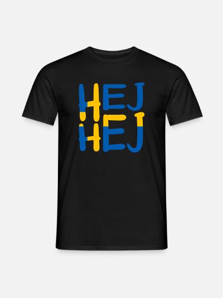 HEJ HEJ SWEDEN - Men's T-Shirt - black