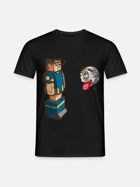 Begeisterter Tischfußball Torjäger - Männer T-Shirt - Schwarz