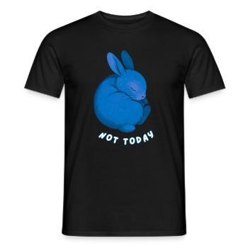 Lapin - Pas aujourd’hui - T-shirt homme - noir - Devant - AI Model Male 178 light (178cm)