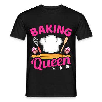 Baking Queen Bake Kitchen Baken Spruch Lustig Bäck - Männer T-Shirt - Schwarz - Vorne - AI Model Male 178 light (178cm)