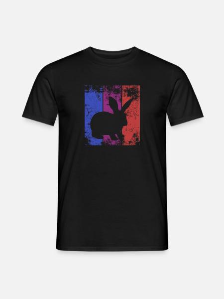 Hase Kaninchen - Männer T-Shirt - Schwarz