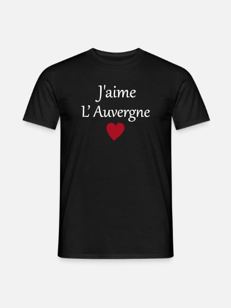 J'aime l'auvergne - T-shirt homme - noir