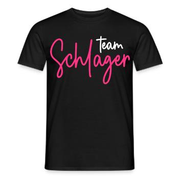 Team Schlager - Männer T-Shirt - Schwarz - Vorne - AI Model Male 178 light (178cm)