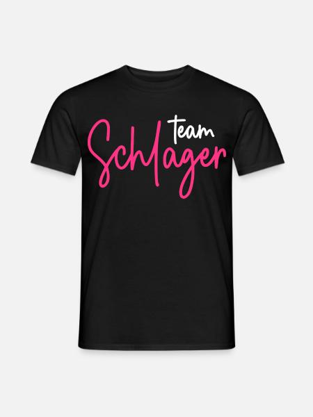 Team Schlager - Männer T-Shirt - Schwarz