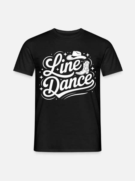 Line Dance mein Hobby - meine Passion - mein Ding - Männer T-Shirt - Schwarz