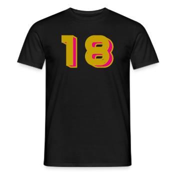 18 - Men's T-Shirt - black - Front - AI Model Male 178 light (178cm)