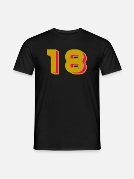 18 - Men's T-Shirt - black