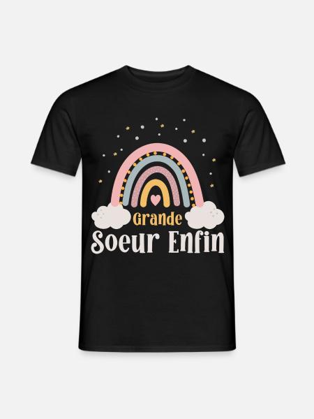 Ätere Schwester Große Schwester - Männer T-Shirt - Schwarz