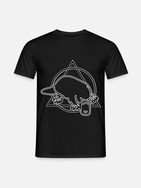 Neugieriges Schnabeltier Flussufer - Männer T-Shirt - Schwarz