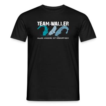 Wels angeln Waller fischen Team Waller - Männer T-Shirt - Schwarz - Vorne - AI Model Male 178 light (178cm)