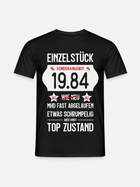 42. GEBURTSTAG 1984 EINZELSTÜCK PREISSCHILD - Männer T-Shirt - Schwarz