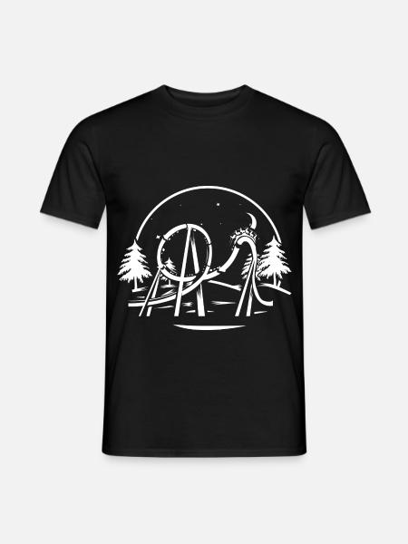 Pfeilschnelle Achterbahn Steilkurve - Männer T-Shirt - Schwarz