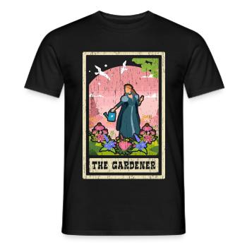 Der Gärtner Tarotkarte Schamane Wahrsagerei - Männer T-Shirt - Schwarz - Vorne - AI Model Male 178 light (178cm)